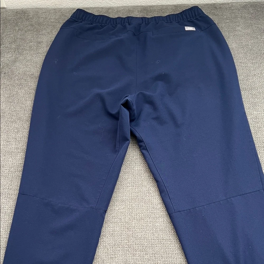 Figs Men's Deep Blue Joggers with White Drawstring